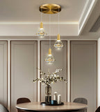 Elysianire Brass & Crystal Elegant Pendant Lamp