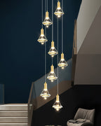 Elysianire Brass & Crystal Elegant Pendant Lamp
