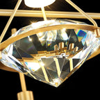 Elysianire Brass & Crystal Elegant Pendant Lamp