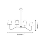 Diana Chandelier Tapered Shades Linear