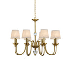 Blur Postmodern Luxury Brass Crystal  Fabric Chandelier