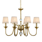 Blur Postmodern Luxury Brass Crystal  Fabric Chandelier