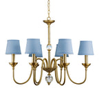 Blur Postmodern Luxury Brass Crystal  Fabric Chandelier