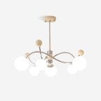 Diana Chandelier Frosted Orb Curves