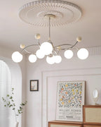 Diana Chandelier Frosted Orb Curves