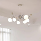 Diana Chandelier Frosted Orb Curves