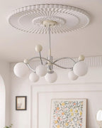 Diana Chandelier Frosted Orb Curves