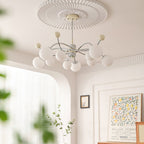 Diana Chandelier Frosted Orb Curves