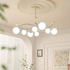 Diana Chandelier Frosted Orb Curves
