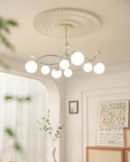 Diana Chandelier Frosted Orb Curves