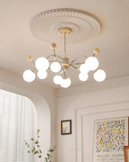 Diana Chandelier Frosted Orb Curves
