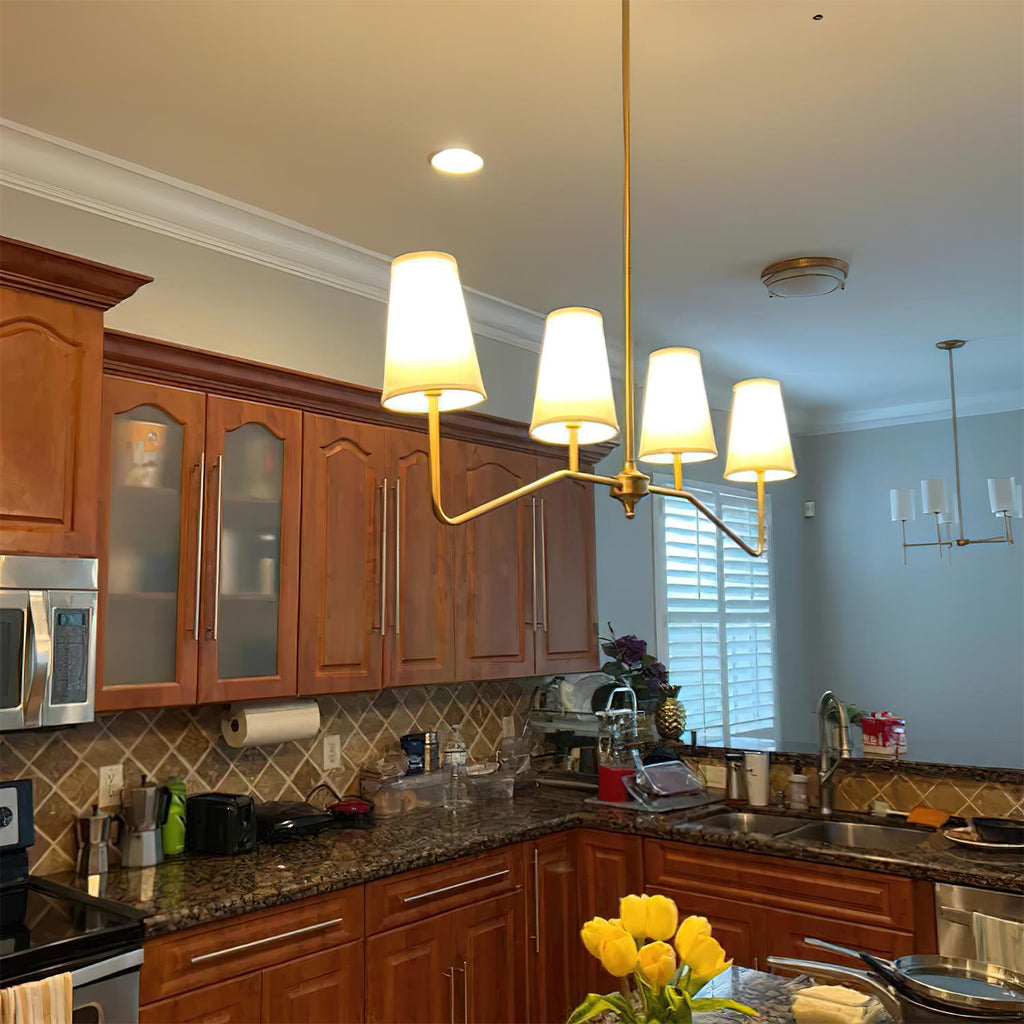 Diana Chandelier Tapered Shades Linear