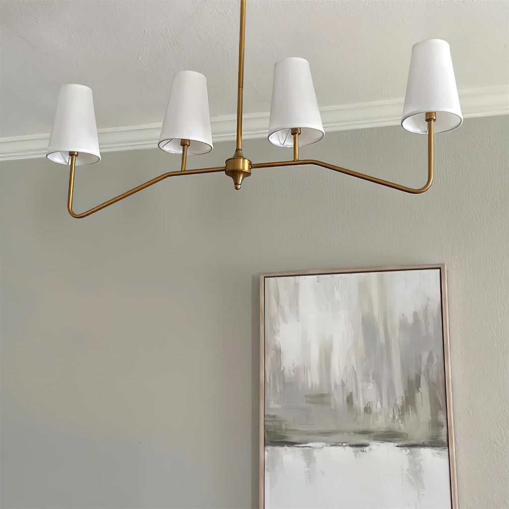 Diana Chandelier Tapered Shades Linear