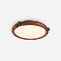 Ceiling Light Round Acrylic Panel Walnut Resin A/B Model Natural