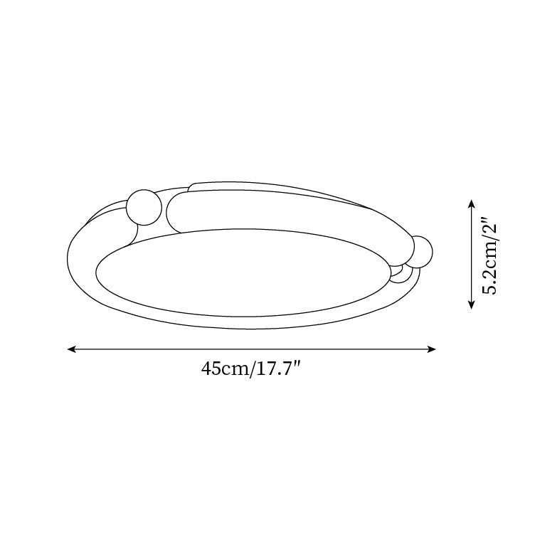 Ceiling Light Round Acrylic Panel Walnut Resin A/B Model Natural