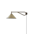 Gild Vintage Plug-in Brass Fabric Wall Lamp