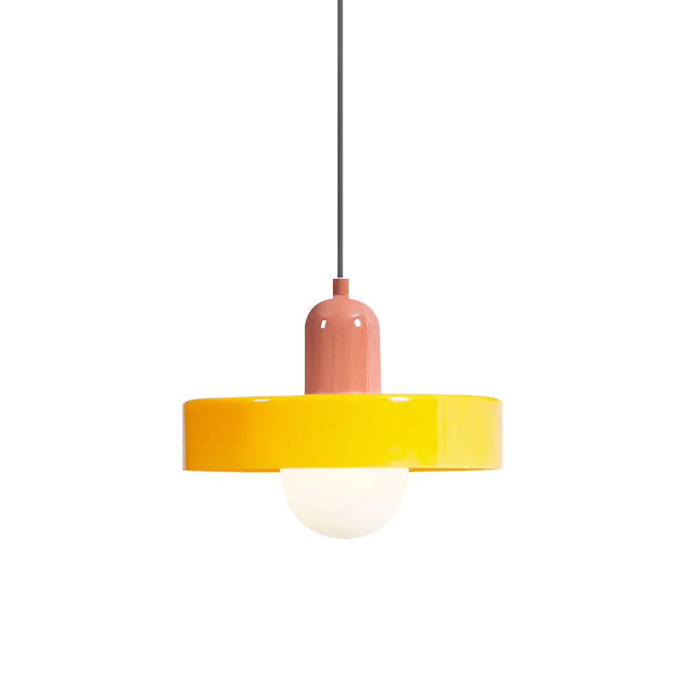 Ideal Modern Minimalist Disc Orb Glass Pendant Light