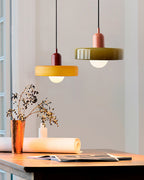 Ideal Modern Minimalist Disc Orb Glass Pendant Light