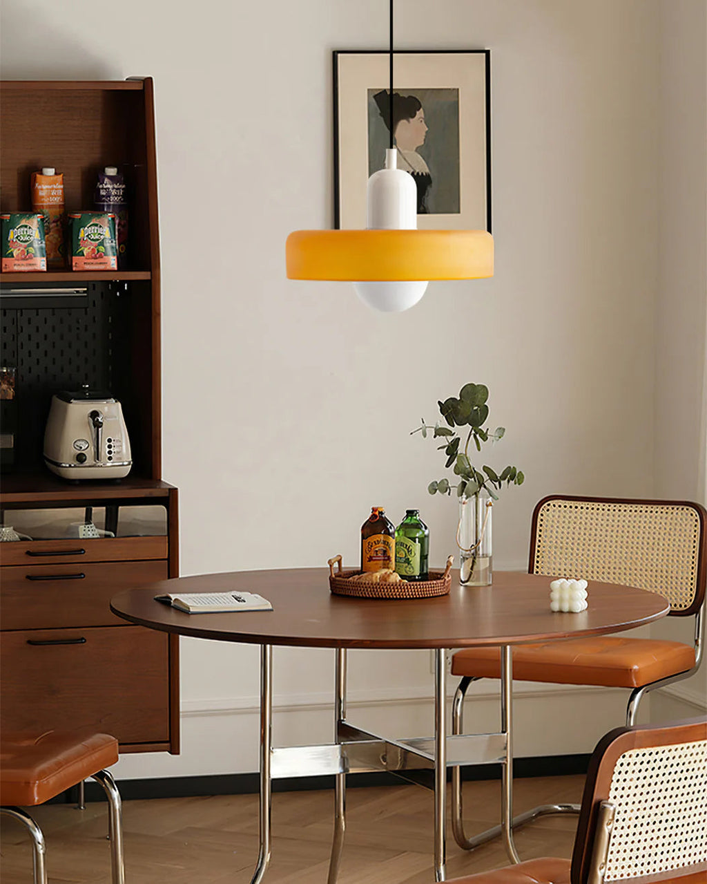 Jovial Minimalist Disc Orb Swag Glass Pendant Lights Plug-in