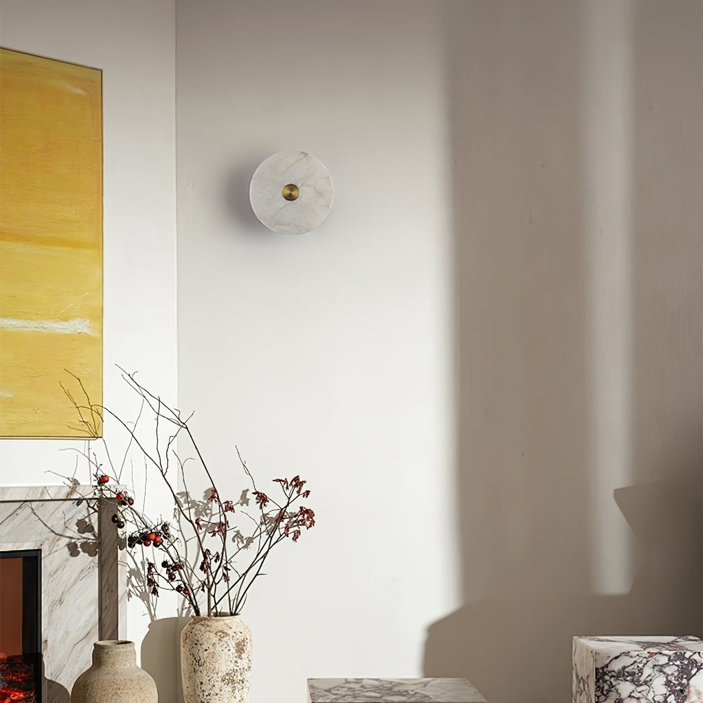 Selina Minimalist Alabaster Ceiling Light