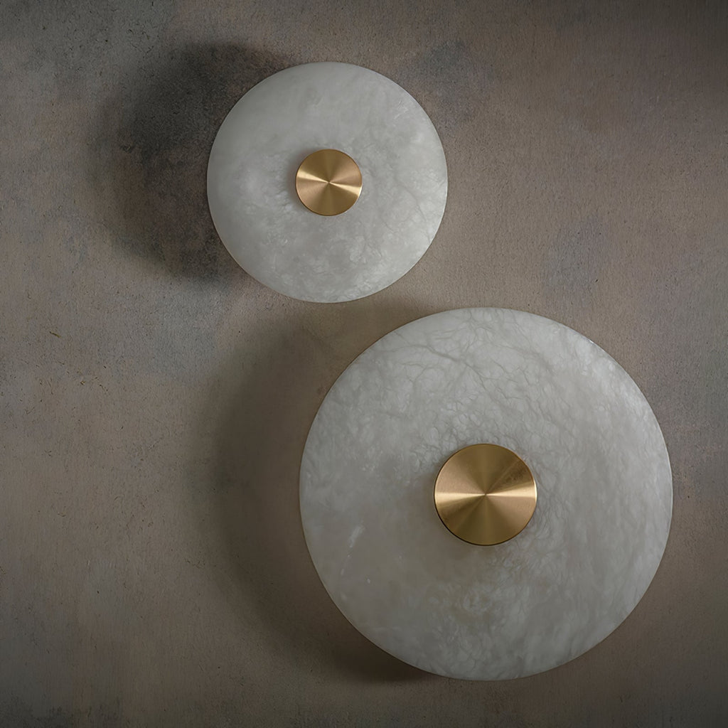 Selina Minimalist Alabaster Ceiling Light