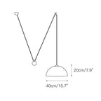 Omen Modern Minimalist Dome Balance Brass Pendant Lamp