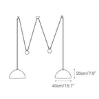 Omen Modern Minimalist Dome Balance Brass Pendant Lamp
