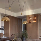 Omen Modern Minimalist Dome Balance Brass Pendant Lamp
