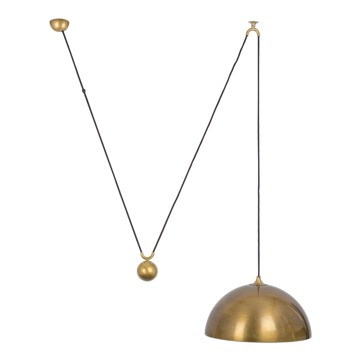 Omen Modern Minimalist Dome Balance Brass Pendant Lamp