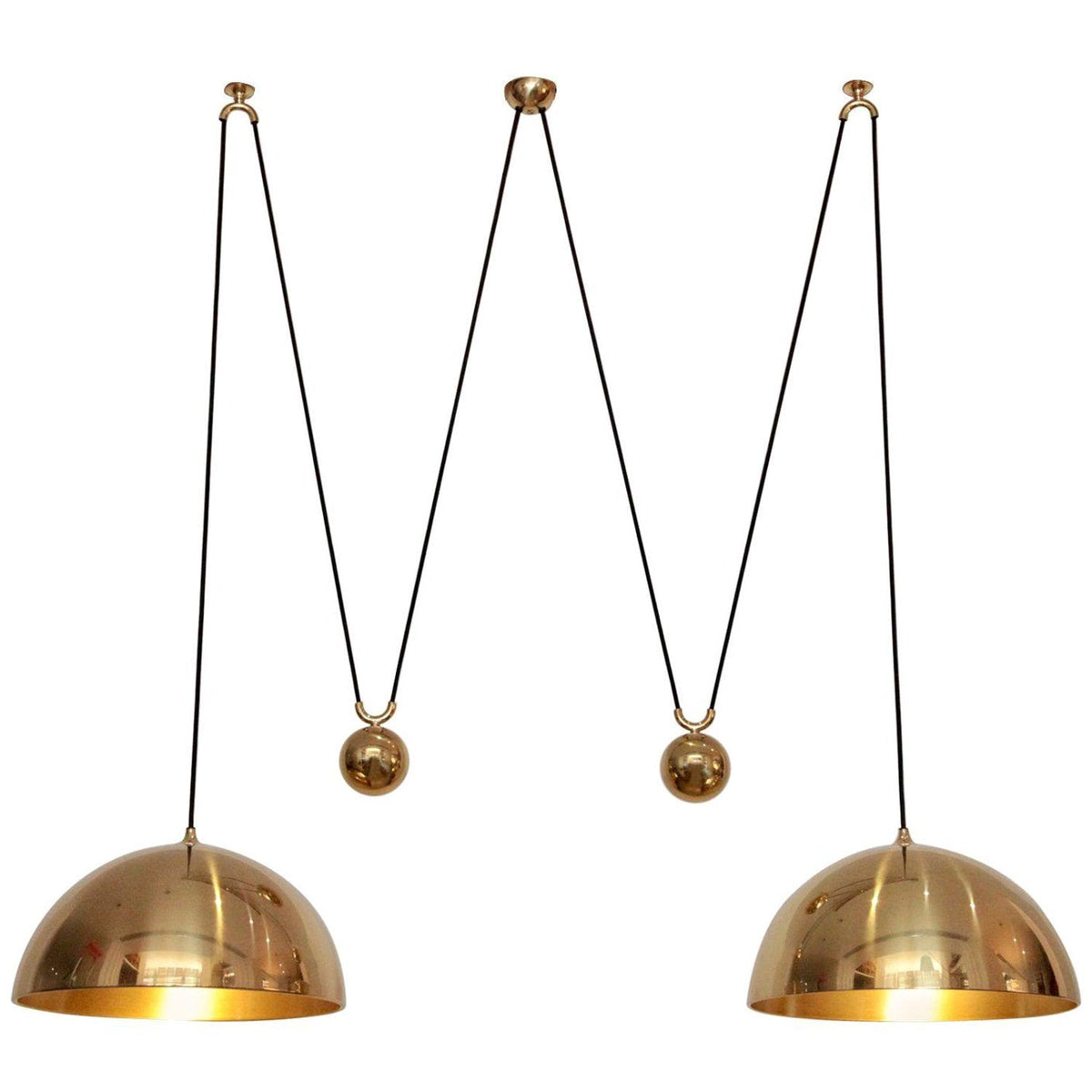Omen Modern Minimalist Dome Balance Brass Pendant Lamp