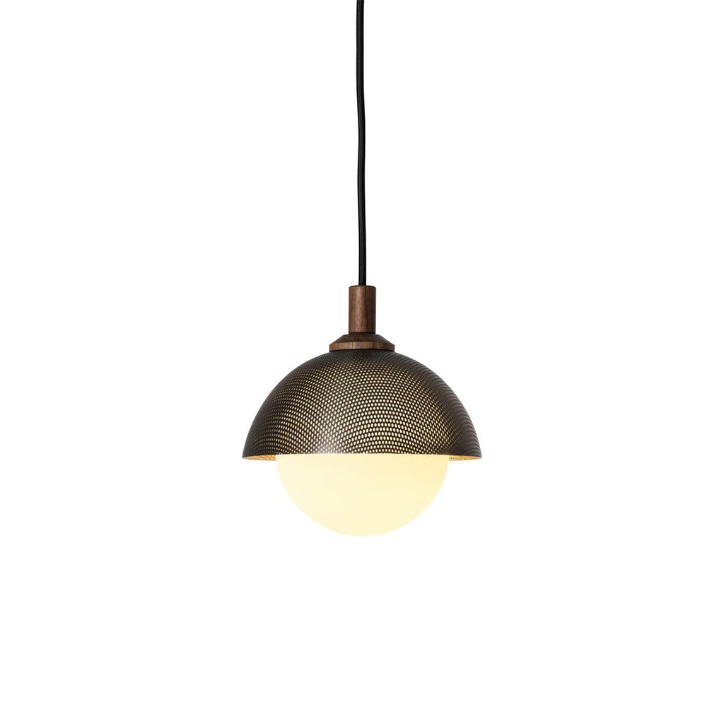 Pith Modern Minimalist Dome Perforated Wooden Pendant Lamp