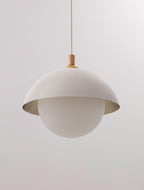 Pith Modern Minimalist Dome Perforated Wooden Pendant Lamp