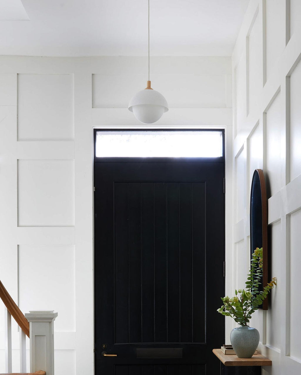 Pith Modern Minimalist Dome Perforated Wooden Pendant Lamp