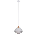 Pith Modern Minimalist Dome Perforated Wooden Pendant Lamp
