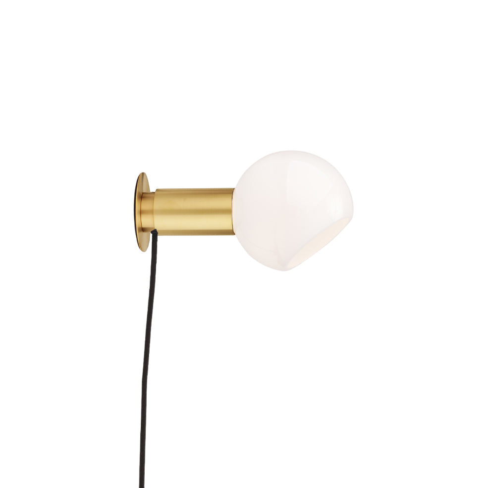 Sole Modern Minimalist Sphere Brass Glass Wall Lamp