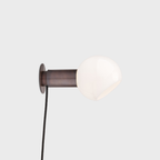 Sole Modern Minimalist Sphere Brass Glass Wall Lamp
