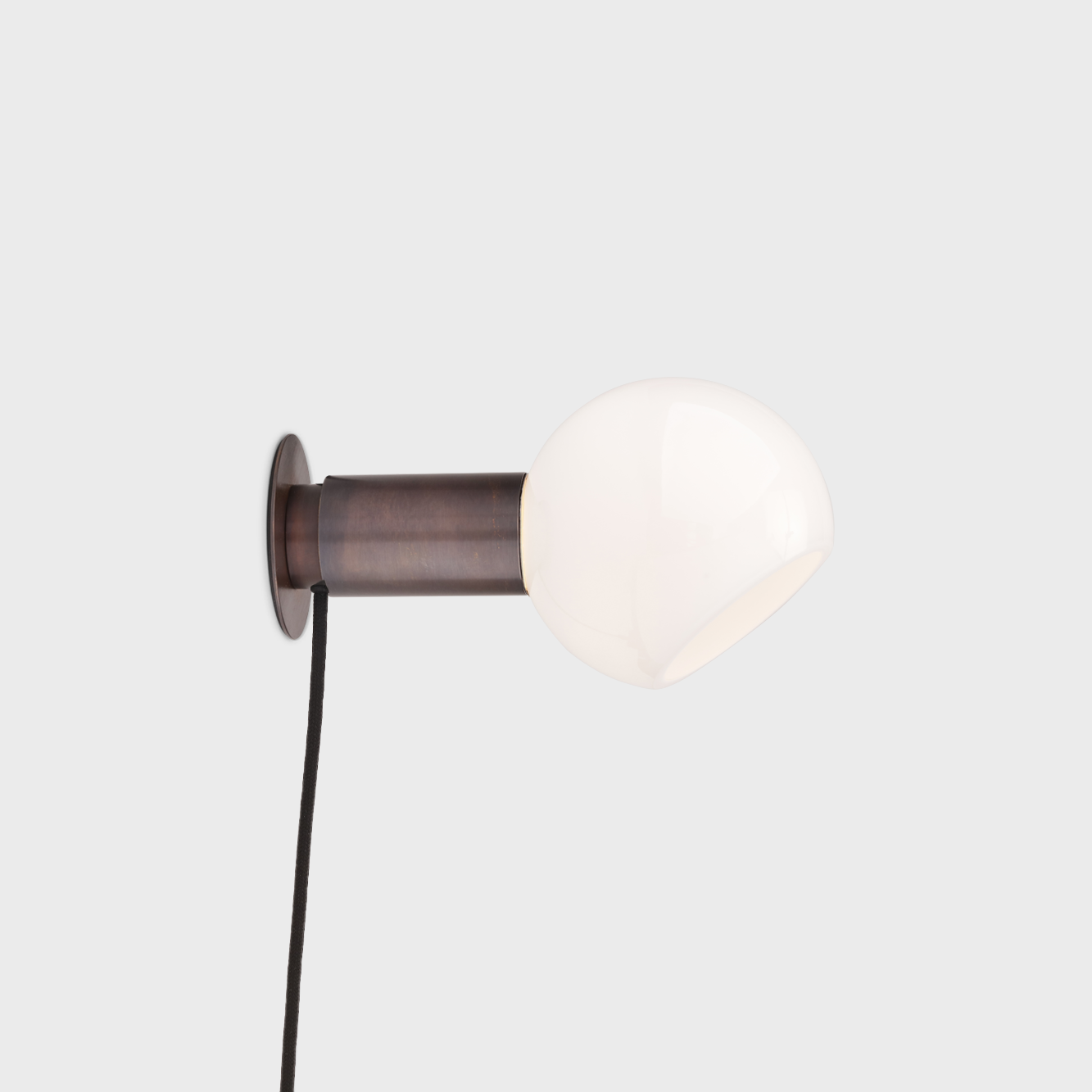 Sole Modern Minimalist Sphere Brass Glass Wall Lamp