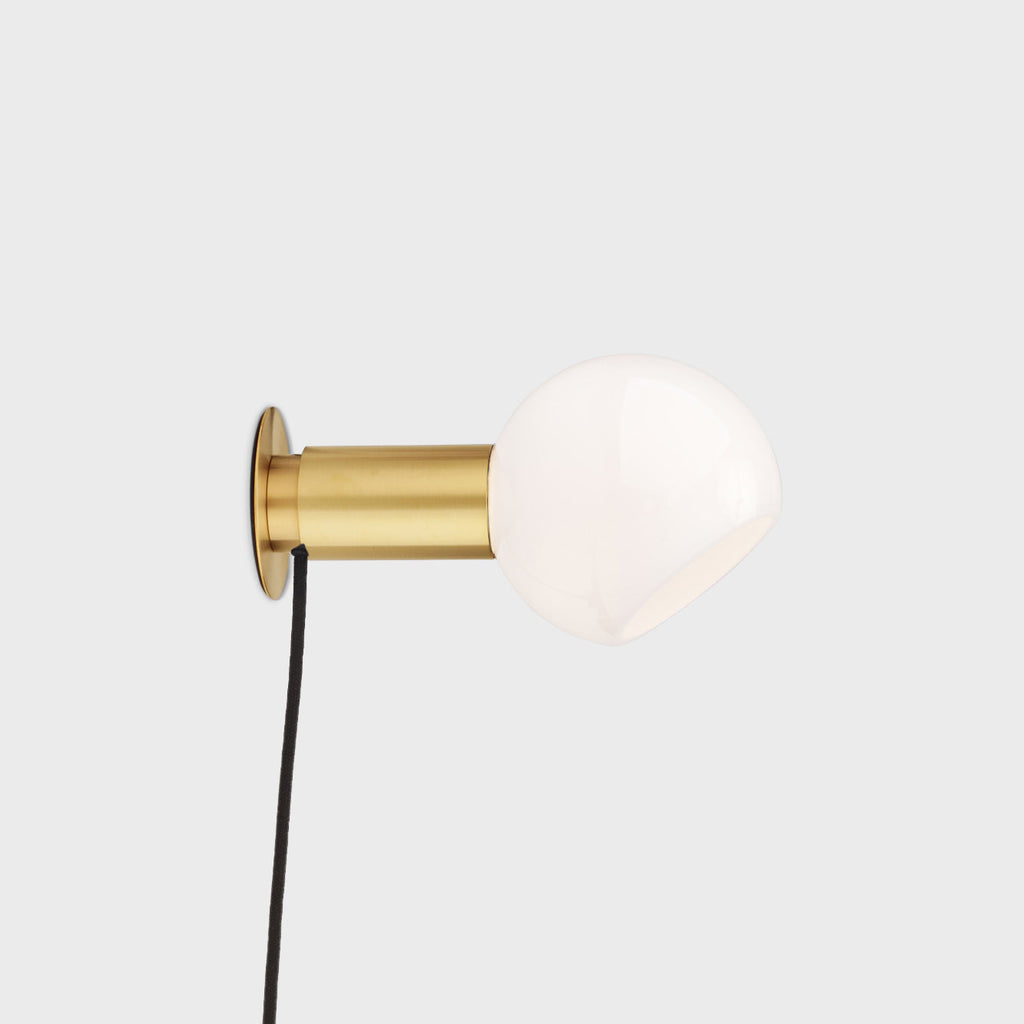 Sole Modern Minimalist Sphere Brass Glass Wall Lamp