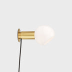 Sole Modern Minimalist Sphere Brass Glass Wall Lamp