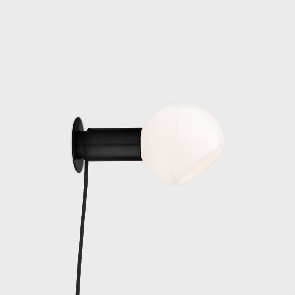 Sole Modern Minimalist Sphere Brass Glass Wall Lamp