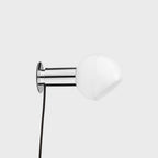 Sole Modern Minimalist Sphere Brass Glass Wall Lamp