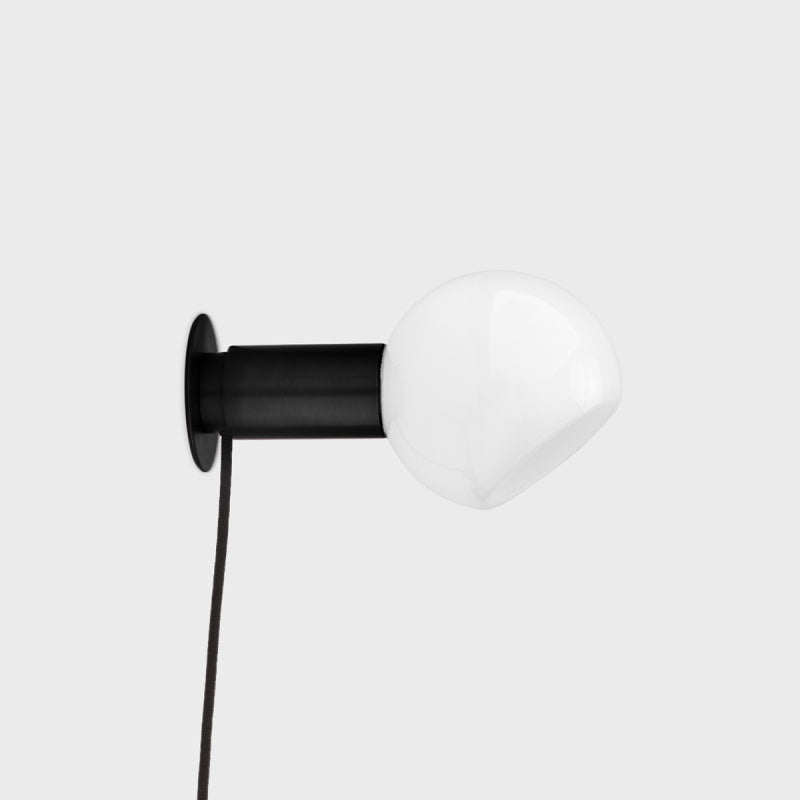 Sole Modern Minimalist Sphere Brass Glass Wall Lamp