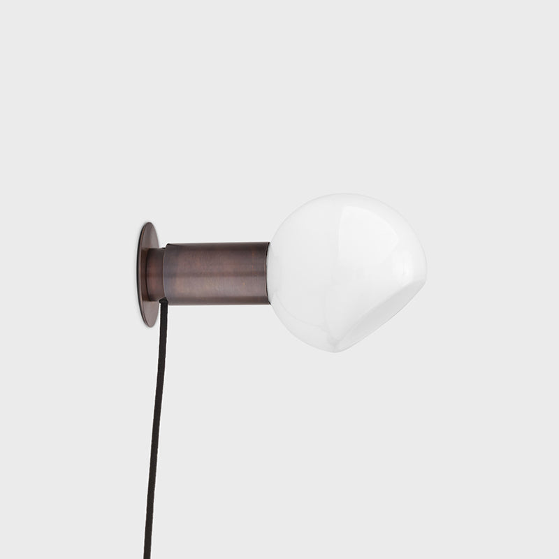 Sole Modern Minimalist Sphere Brass Glass Wall Lamp