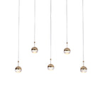 Solara Pendant Lamp Steel Glass Multi Drop Minimalist Staircase