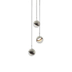Solara Pendant Lamp Steel Glass Multi Drop Minimalist Staircase