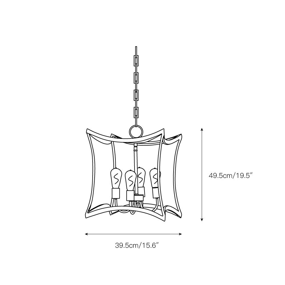 Tract Elegance Vintage Brass Lantern Pendant Lamp