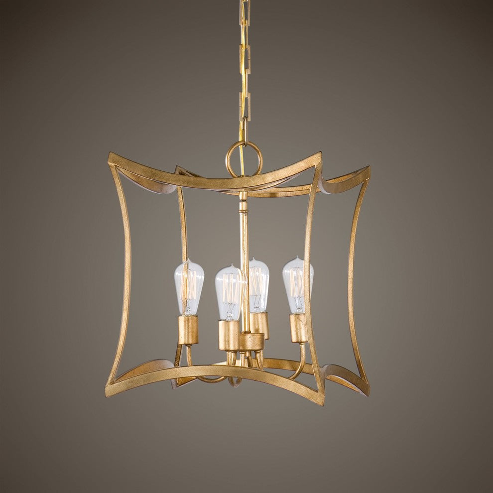 Tract Elegance Vintage Brass Lantern Pendant Lamp