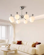 Dori Chandelier Pink Glass Globe Array