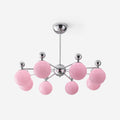 Dori Chandelier Pink Glass Globe Array