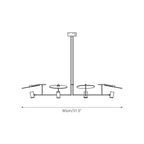 Warp Premium Elegance Linear Wooden Chandelier